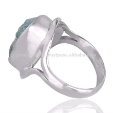 Meilleur prix de gros Aquamarine Gemstone 925 Sterling Silver Ring Jewelry
